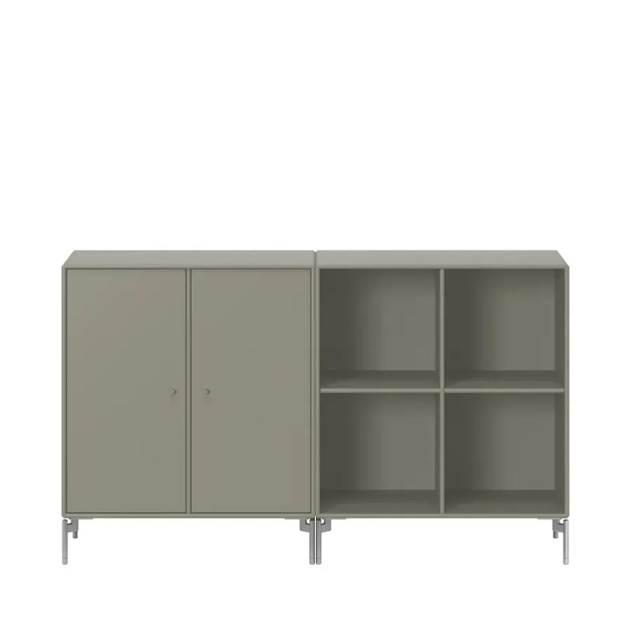 Montana Pair sideboard, fennel 144, verchroomde poten< Ladekasten & Dressoirs