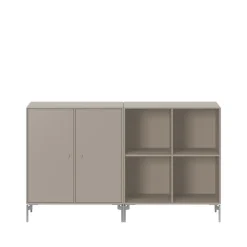 Montana Pair sideboard, truffle 141, verchroomde poten< Ladekasten & Dressoirs