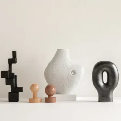 URBAN NATURE CULTURE Pallo A kandelaar 14,6 cm, Pink sand< Kaarsenhouders & Kaarsenborden