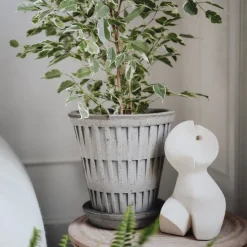 Bergs Potter Pantheon raw bloempot, Grey, Ø16 cm< Bloempotten