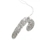 DBKD Paper candy cane kersthanger, White< Kerstdecoraties