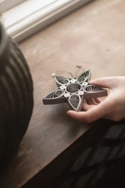 DBKD Paper star kersthanger 13 cm, Mole< Kerstdecoraties