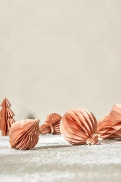Lene Bjerre Pappia kersthanger 13 cm, Roos< Kerstdecoraties