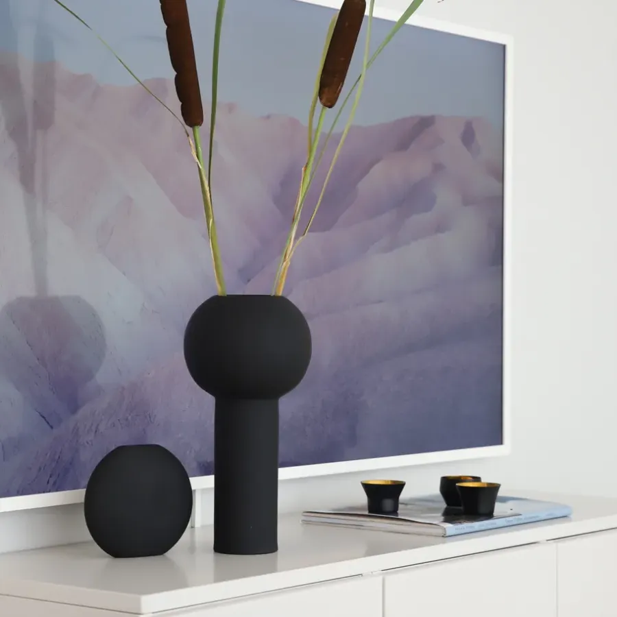 Cooee Design Pastille vaas 15 cm, Black< Vazen