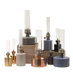 KLONG Patina olielamp - groot, grijs< Olie- & Petroleumlampen