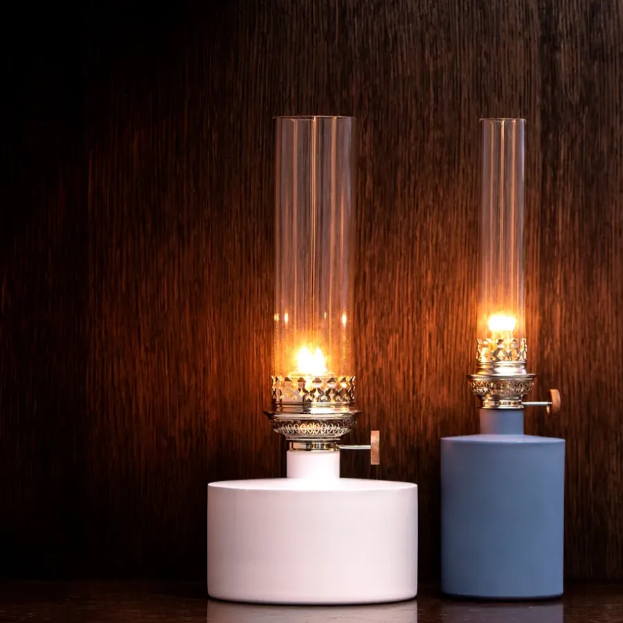 KLONG Patina olielamp - klein, blauw< Olie- & Petroleumlampen