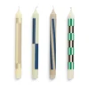 HAY Pattern kaarsen mix 4-pack, Cream-dark< Kaarsen