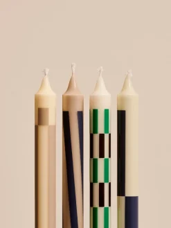 HAY Pattern kaarsen mix 4-pack, Cream-dark< Kaarsen