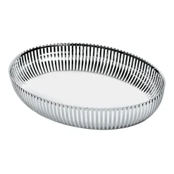 Alessi PCH06 mand ovaal 20x26 cm, Roestvrij staal< Opbergmanden