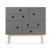 Zweed Peep B1 ladekast, slate grey, witgepigmenteerd eikenhout< Ladekasten & Ladeblokken