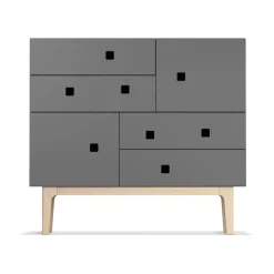 Zweed Peep B1 ladekast, slate grey, witgepigmenteerd eikenhout< Ladekasten & Ladeblokken