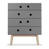 Zweed Peep B3 ladekast, slate grey, retro, eikenhouten onderstel< Ladekasten & Ladeblokken