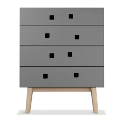 Zweed Peep B3 ladekast, slate grey, retro, eikenhouten onderstel< Ladekasten & Ladeblokken