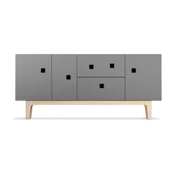 Zweed Peep M2 tv-meubel, slate grey, witgepigmenteerd eikenhout< Tv- & Mediameubels|Ladekasten & Dressoirs