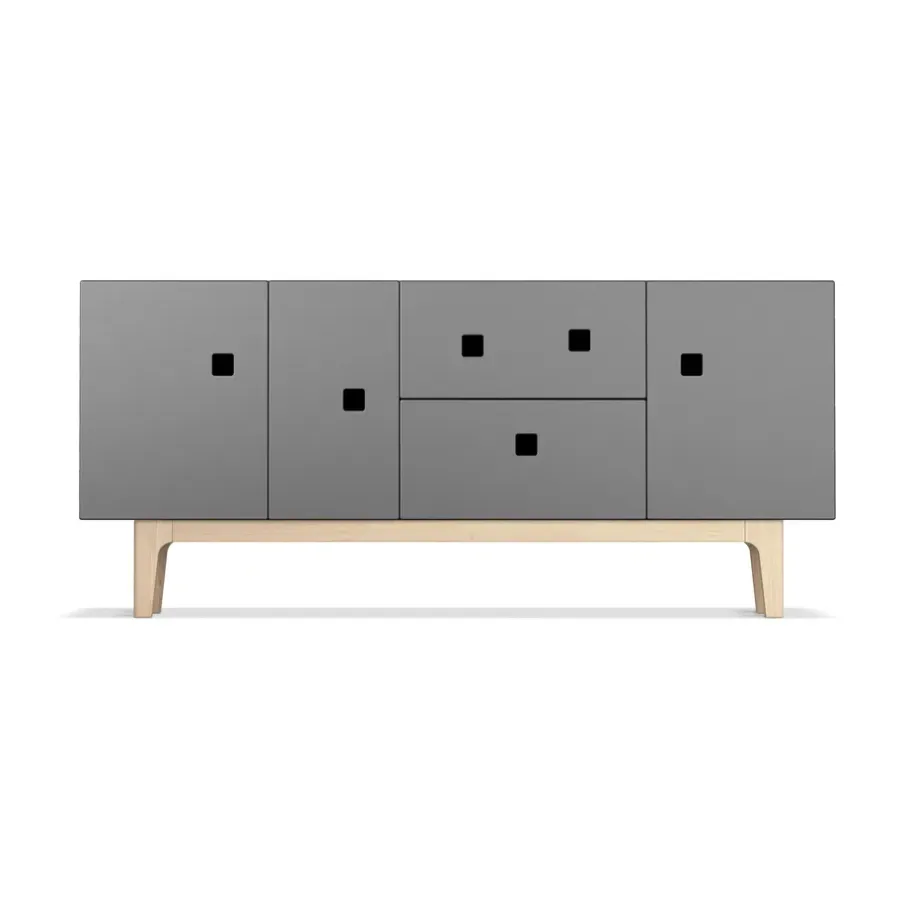 Zweed Peep M2 tv-meubel, slate grey, witgepigmenteerd eikenhout< Tv- & Mediameubels|Ladekasten & Dressoirs