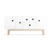 Zweed Peep M2 tv-meubel, wit, witgepigmenteerd eikenhout< Tv- & Mediameubels|Ladekasten & Dressoirs