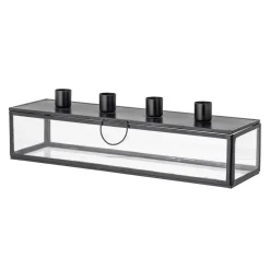 Bloomingville Pelo adventskaars 34 cm, Zwart-transparant< Adventskandelaars & -Kaarsen