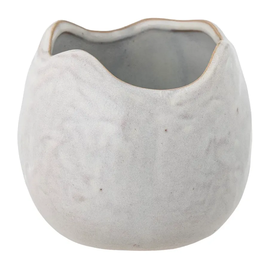 Bloomingville Pennie pot 16,5x11x13 cm, White< Bloempotten