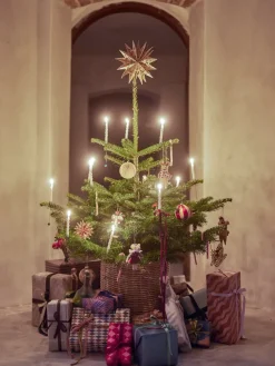 Bloomingville Peo kerstboomhanger wol 2-delig, Rood< Kerstdecoraties