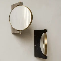 Audo Copenhagen Pepe Marble spiegel, marmer zwart, wandmontage< Ronde Spiegels|Wandspiegels