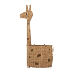 Bloomingville Philine wandmand 90 cm, Nature giraffe< Opbergmanden|Opbergoplossingen Voor De Kinderkamer