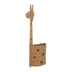 Bloomingville Philine wandmand 90 cm, Nature giraffe< Opbergmanden|Opbergoplossingen Voor De Kinderkamer