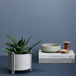 Woud Pidestall bloempot klein Ø15 cm, grijs< Bloempotten