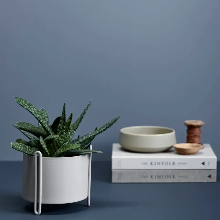 Woud Pidestall bloempot klein Ø15 cm, grijs< Bloempotten
