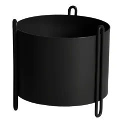 Woud Pidestall bloempot klein Ø15 cm, Zwart< Bloempotten