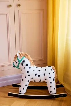 Kid's Concept Pippi hobbelpaard, Wit-zwart< Kinderkamer Interieuraccessoires|Kinderkamer Interieuraccessoires
