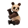 Spring Copenhagen Pixi Panda decoratie Esdoorn 9 cm, Bruin< Houten Beelden