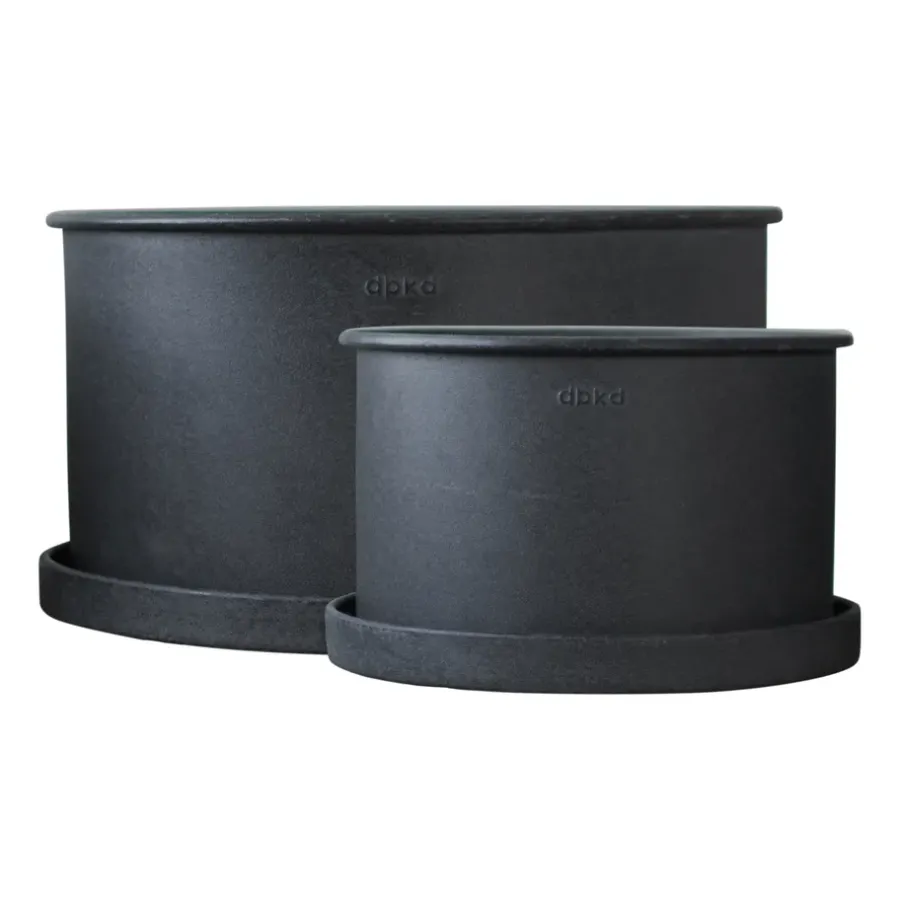 DBKD Plant bowl bloempot 2-pack, Black< Bloempotten
