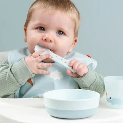 Done by deer Playground slabbetje met klittenband, Blue< Kinderkamer Interieuraccessoires|Kinderkamer Interieuraccessoires