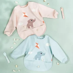 Done by deer Playgroundslabbetje met mouw, Blauw< Kinderkamer Interieuraccessoires|Kinderkamer Interieuraccessoires