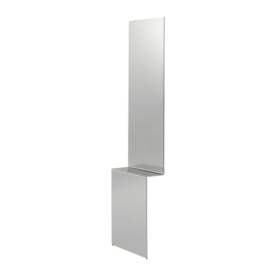 Muuto Pleat wandspiegel, Polerat stål, 227x57 cm< Wandspiegels