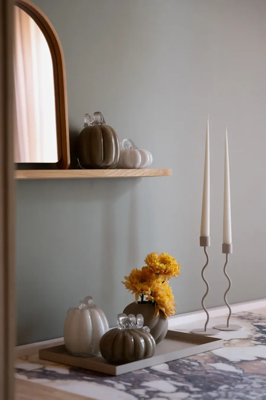 Cooee Design Pompoen decoratie 14 cm, Khaki< Decoratieve Accessoires