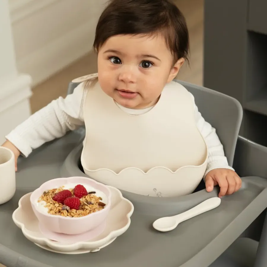 Jack o Juno Poppy slabbetje, Cream< Kinderkamer Interieuraccessoires|Kinderkamer Interieuraccessoires