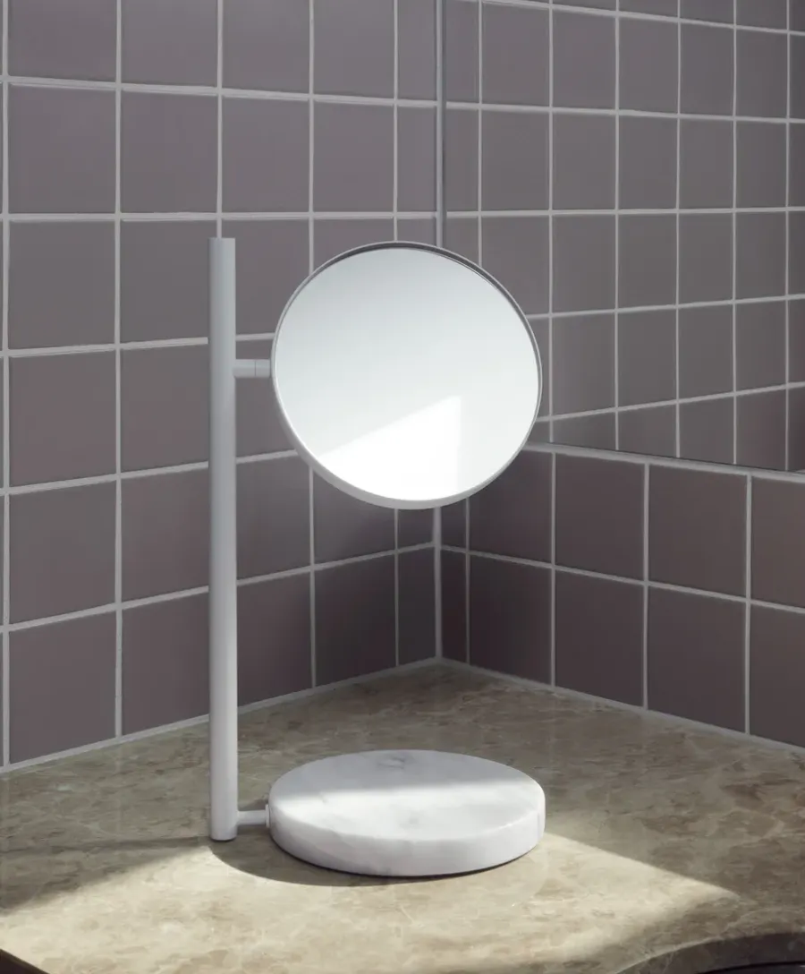 Normann Copenhagen Pose dubbelzijdige tafelspiegel 21x39 cm, Wit< Tafelspiegels