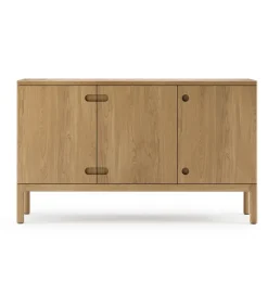 Stolab Prio Medium dressoir, eikenhout naturel olie, houten deur< Ladekasten & Dressoirs