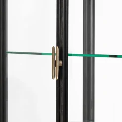 GUBI Private vitrinekast, glas, bruin-zwartgebeitst eikenhout< Kasten & Vitrines
