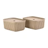 Zone Denmark Pulp opbergdoos 23x32 cm 2-pack, Natural Brown< Opbergmanden