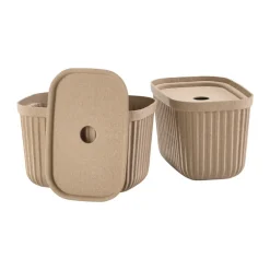 Zone Denmark Pulp opbergdoos 15x23 cm 2-pack, Natural Brown< Opbergmanden
