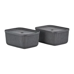 Zone Denmark Pulp opbergdoos 23x32 cm 2-pack, Black< Opbergmanden