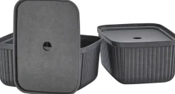 Zone Denmark Pulp opbergdoos 23x32 cm 2-pack, Black< Opbergmanden