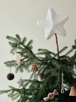 Broste Copenhagen Pulp sterrenpiek 22 cm, White< Kerstdecoraties
