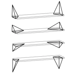 Maze Pythagoras steunen 2-pack, messing< Planken & Planksystemen