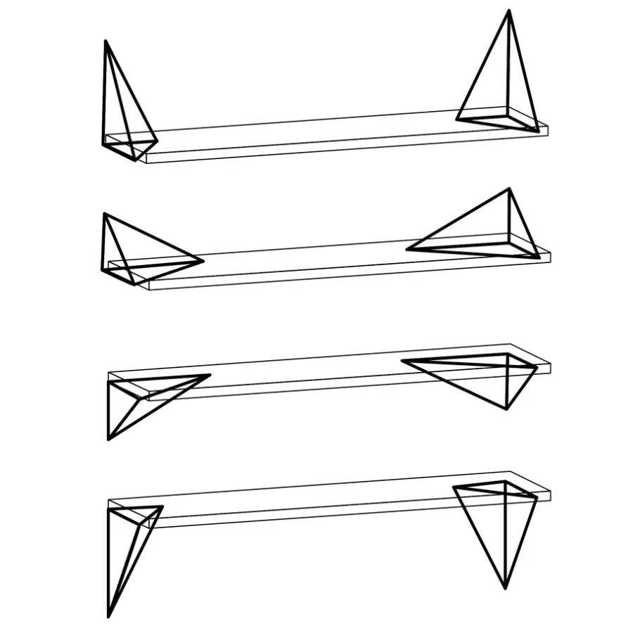 Maze Pythagoras steunen 2-pack, messing< Planken & Planksystemen