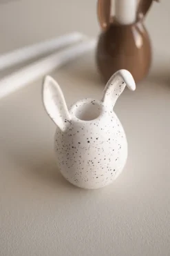 DBKD Rabbit kandelaar 13 cm, White dot< Kandelaars