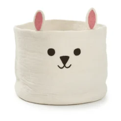 Klippan Yllefabrik Rabbit mand Ø40 cm, Wit< Opbergoplossingen Voor De Kinderkamer|Opbergmanden
