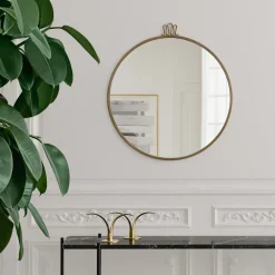 GUBI Randaccio Spiegel, antique brass, large< Ronde Spiegels|Wandspiegels